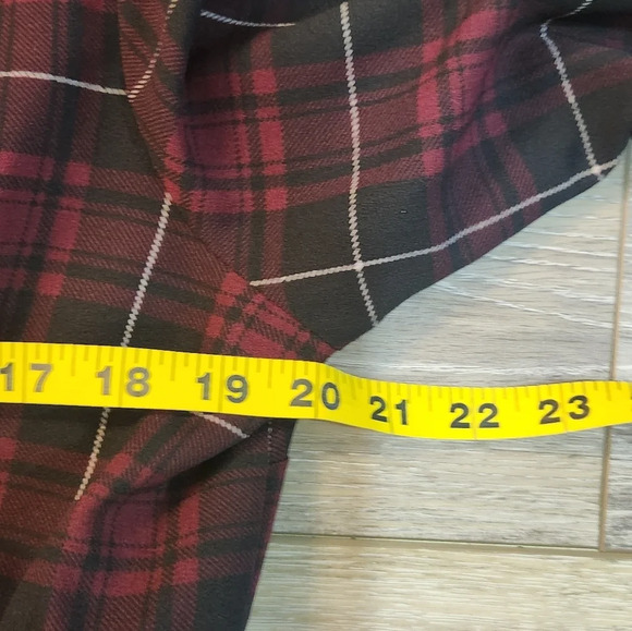 Torrid Womens 2X Red Plaid Crossback Long Sleeve Skater Dress Elastic Waist - Picture 5 of 11